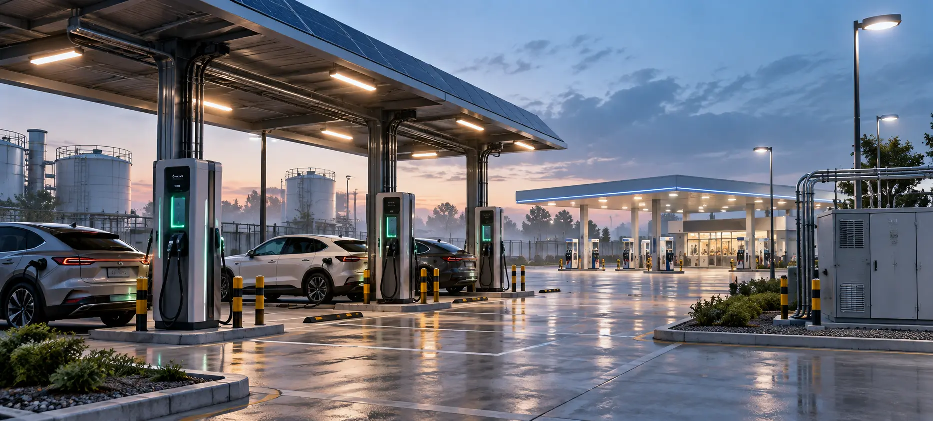 EV Mobility Plazas & Petroleum Retail Forecourts - FiberOptiInk Industrial Infrastructure